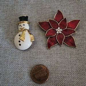 Vintage Holiday Brooches, Eisenberg, Monet